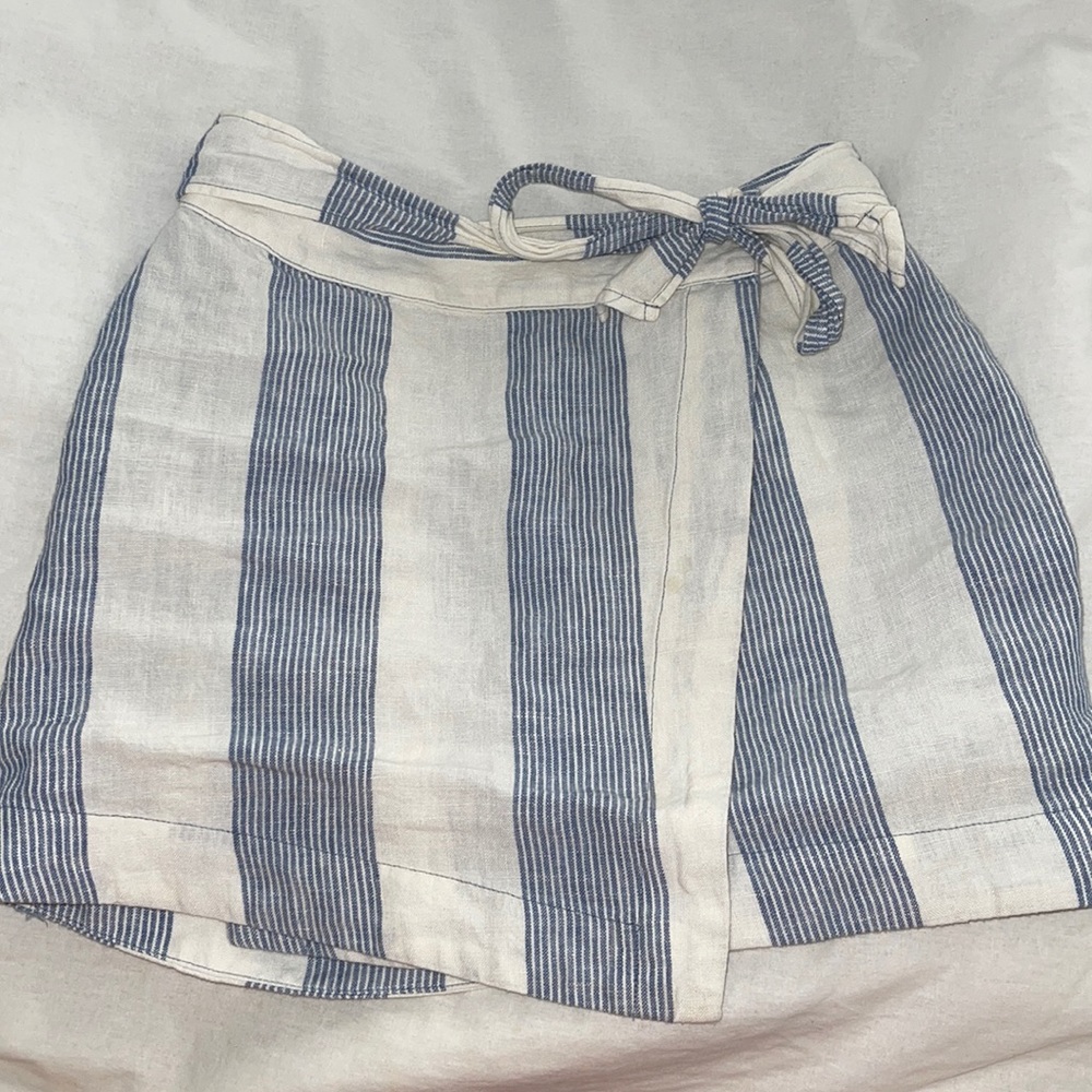 Free People Uptown Days Mini Skirt in Blue